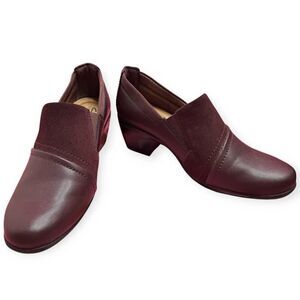 Clarks Women's Emily Step Loafer Burgundy Leather size 7 M